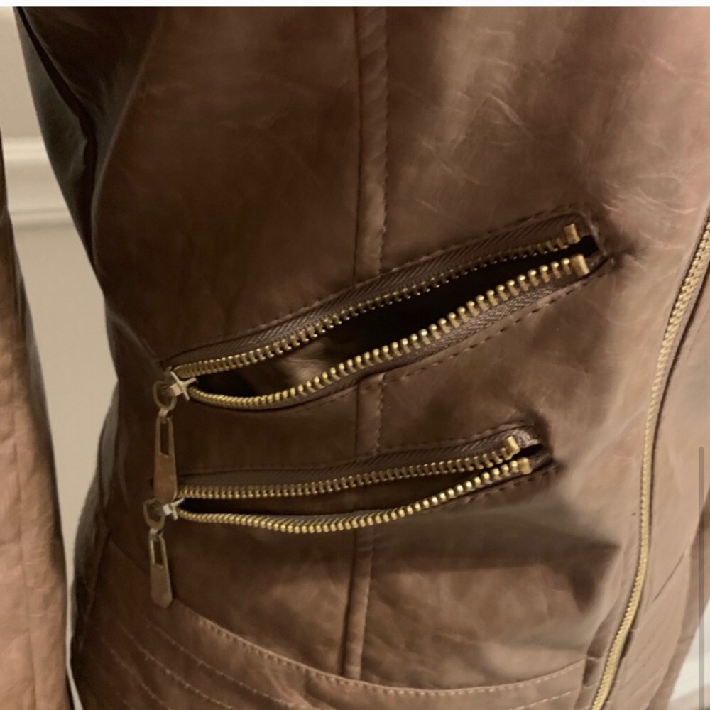 || THERAPY || Faux Leather Moto Jacket - Picture 4 of 4